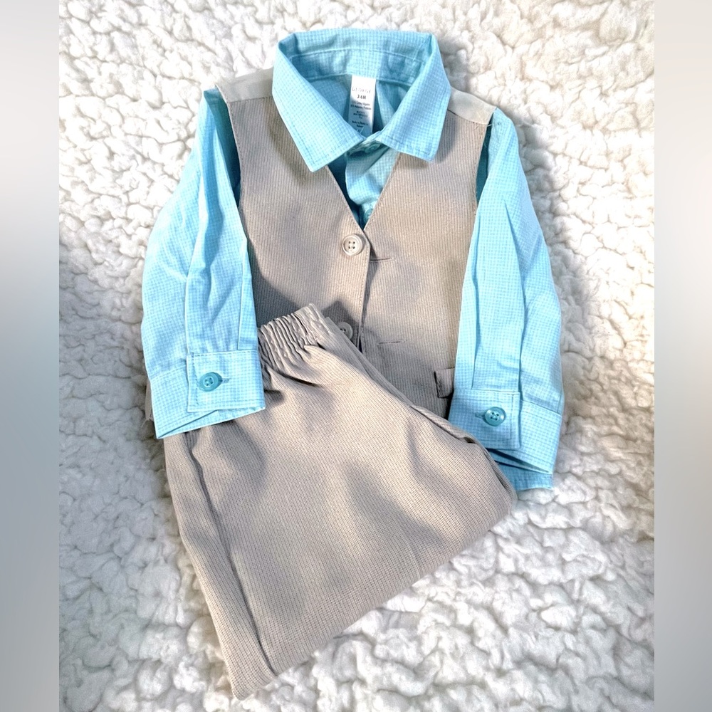 3piece Set 3-6 months by George. Pants, vest, shirt.